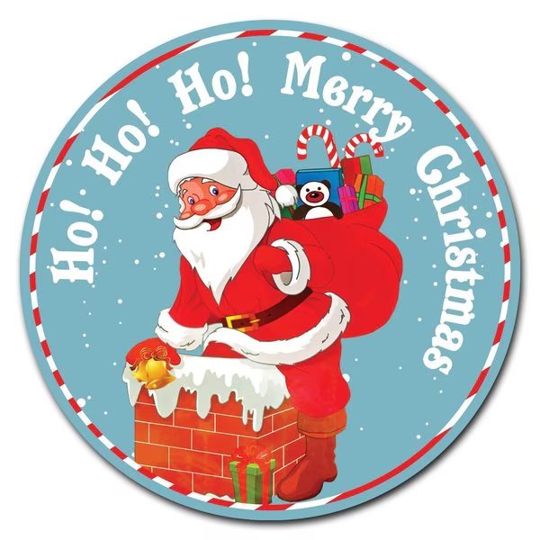 Ho Ho Ho Circle Corrugated Plastic Sign, Signmission, Mfr#: C-8-CIR-Ho ho ho